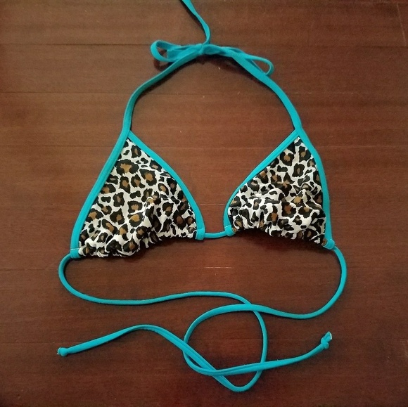 Xhilaration Other - Target Leopard & aqua bikini top